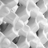 white chalk side table lattice pattern