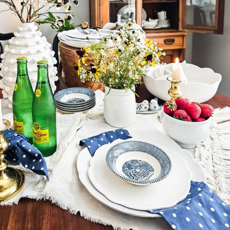 kitchen serving plates and bowls white with wavy edges 