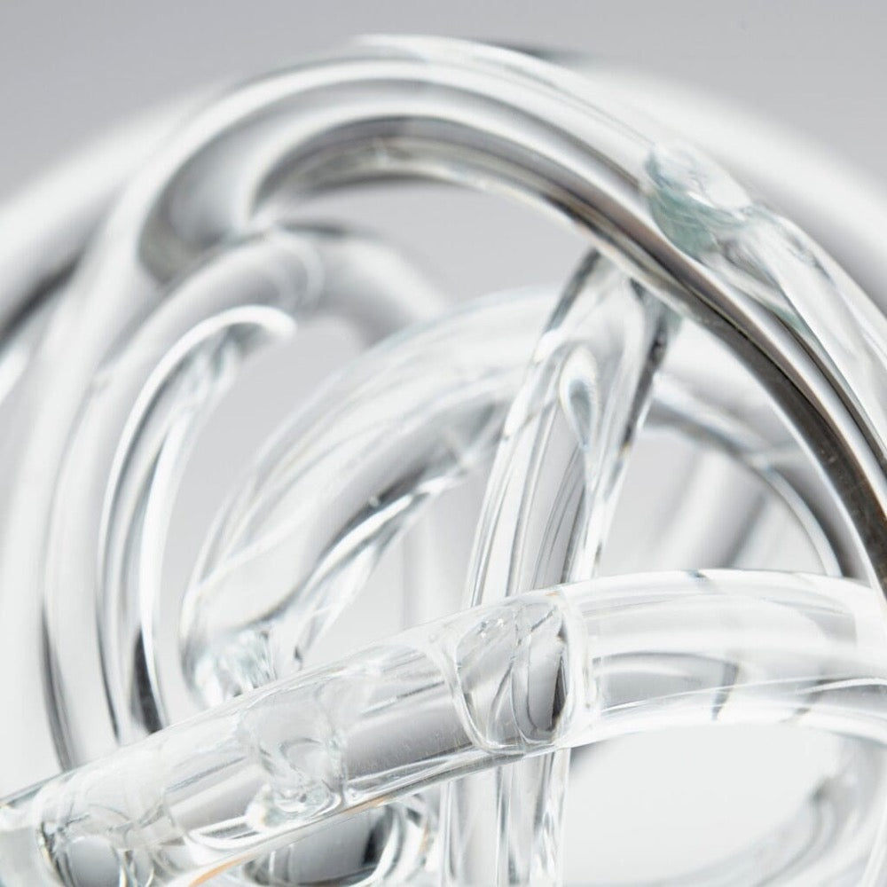 decor clear glass modern twisted knot sillhouette