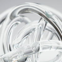 decor clear glass modern twisted knot sillhouette