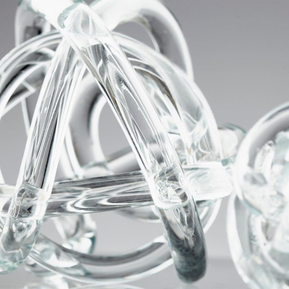 decor clear glass modern twisted knot sillhouette