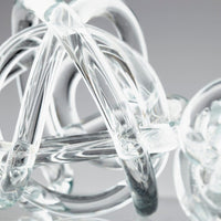 decor clear glass modern twisted knot sillhouette