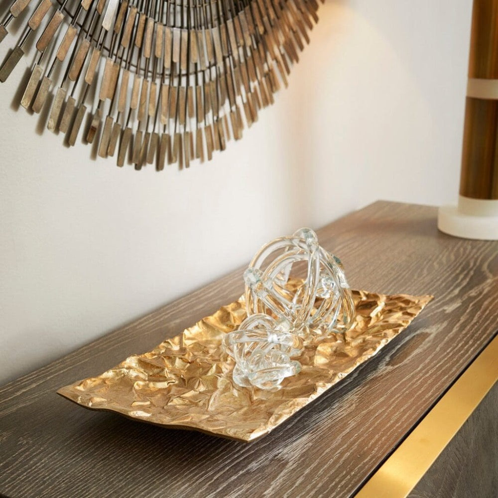 decor clear glass modern twisted knot sillhouette
