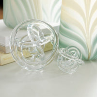 decor clear glass modern twisted knot sillhouette