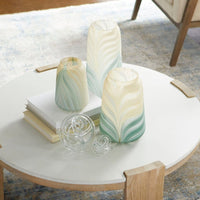 decor clear glass modern twisted knot sillhouette