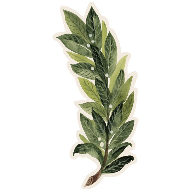paper die cut leaf tablescape accent green natural set
