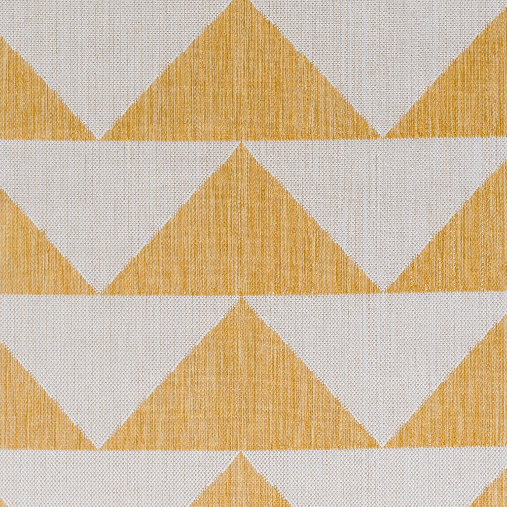 area rug triangle pattern yellow