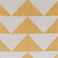 area rug triangle pattern yellow