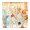 geometric modern paper wall art orange aqua pink