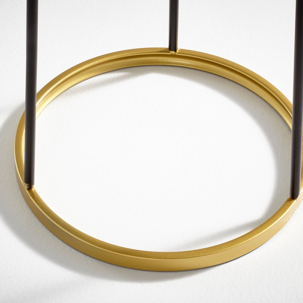 black gold round planter stand