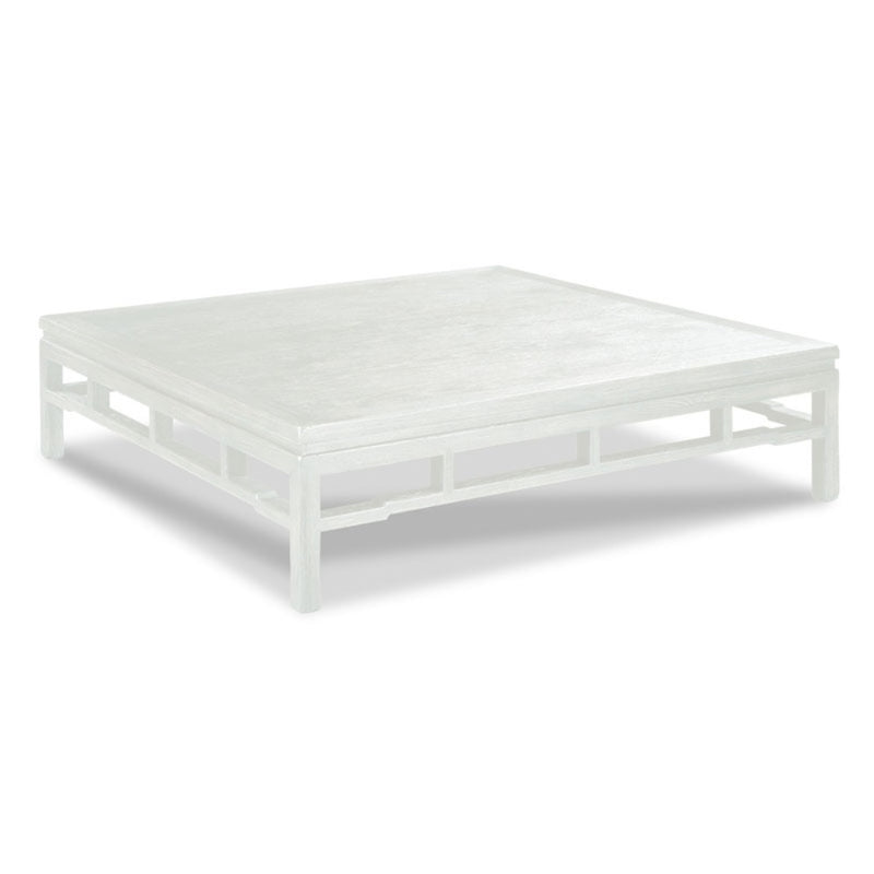 coffee table white square oversized oak solids