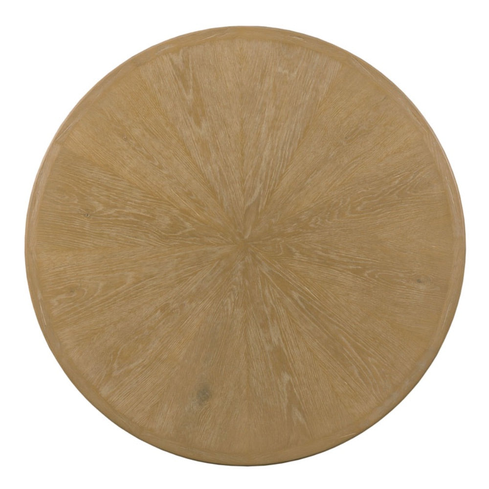 cocktail table round low natural oak