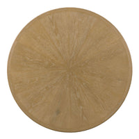 cocktail table round low natural oak