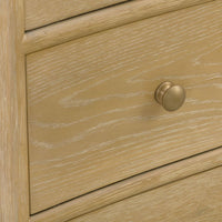 storage chests three drawer oak solid veneer bronze hardware