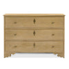 storage chests three drawer oak solid veneer bronze hardware