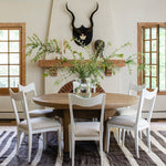 round dining table lime wash natural oak