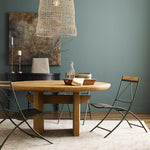 round dining table lime wash natural oak