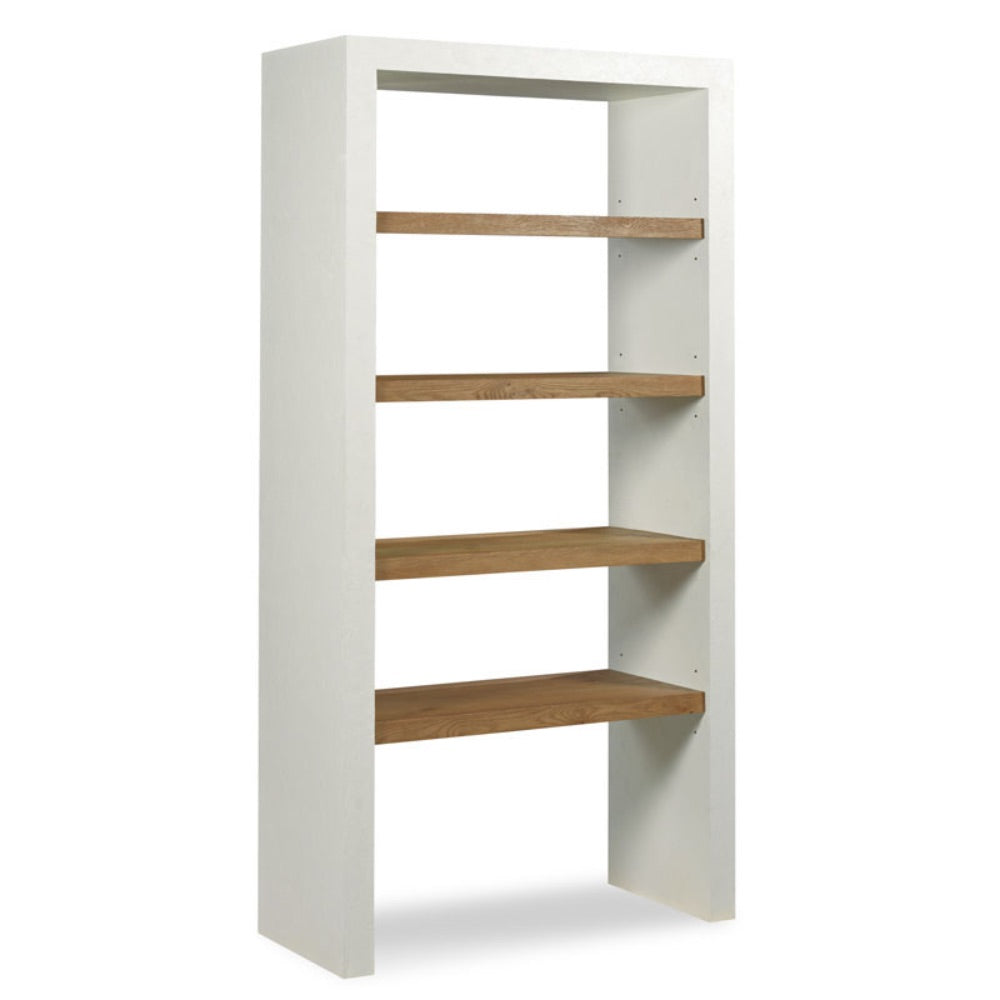bookcase adjustable shelves natural white oak