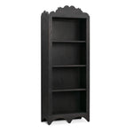 distressed finish carved solid oak bookcase