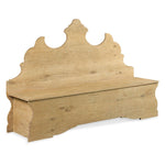 limewash finish wood bench natural carved