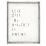 love sets the universe framed wall art