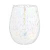 stemless wine glasses white spotted