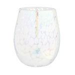 stemless wine glasses white spotted