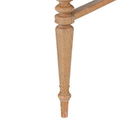 Close-up of a bench leg on a white background