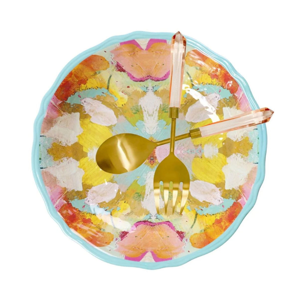 The Marigold Melamine Serving Bowl by Laura Park Designs adds vibrant color and style to your tableware collection.