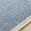 area rug machine woven blue cream edge rounded