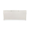 sofa three cushion white upholstered fabric handmade