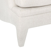 sofa three cushion white upholstered fabric handmade