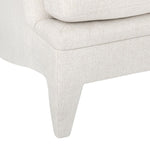 sofa three cushion white upholstered fabric handmade