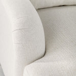 sofa three cushion white upholstered fabric handmade