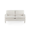 loveseat two cushion white upholstered fabric handmade