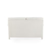 loveseat two cushion white upholstered fabric handmade