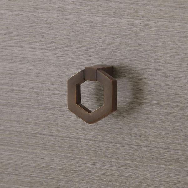 Taupe Gray 6 drawer extra large dresser bronze pulls