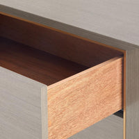 Taupe Gray 6 drawer extra large dresser bronze pulls