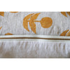 square pillow mustard flowers linen zipper 20"