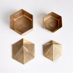 lidded boxes set of two gold geometric decor