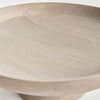 mango wood graywash finish round footed bowl