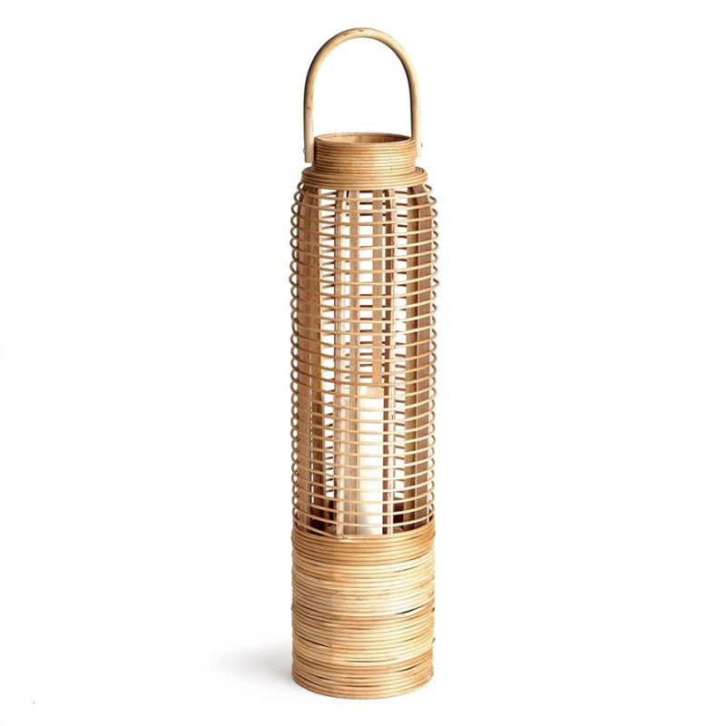 rattan lantern natural LED candle holder