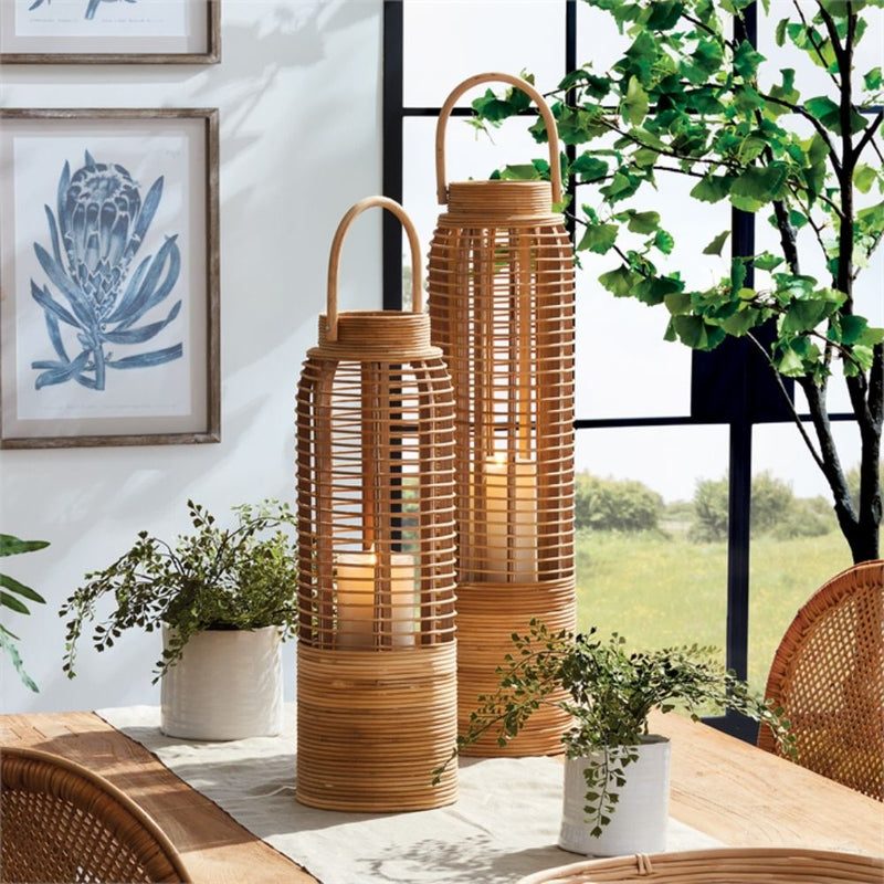 Keaton Rattan Small Candle Lantern