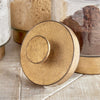 canister set hammered glass metal lid knob handle