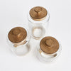 canister set hammered glass metal lid knob handle