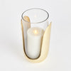 clear gold large hurricane modern candle holder