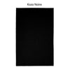 A black rectangular rug featuring the elegant "Kozo Noire" design, inspired by the sophisticated aesthetic of Japanese mulberry paper.
