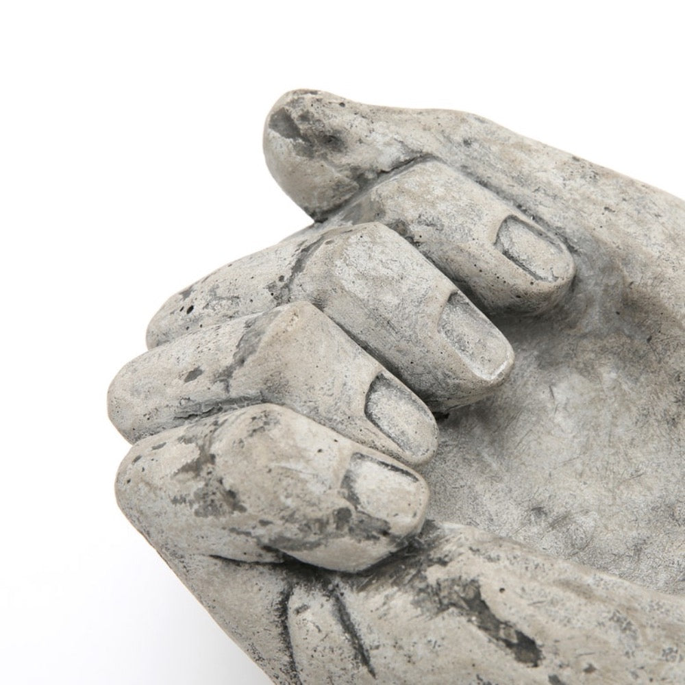rustic weathered stone hand
