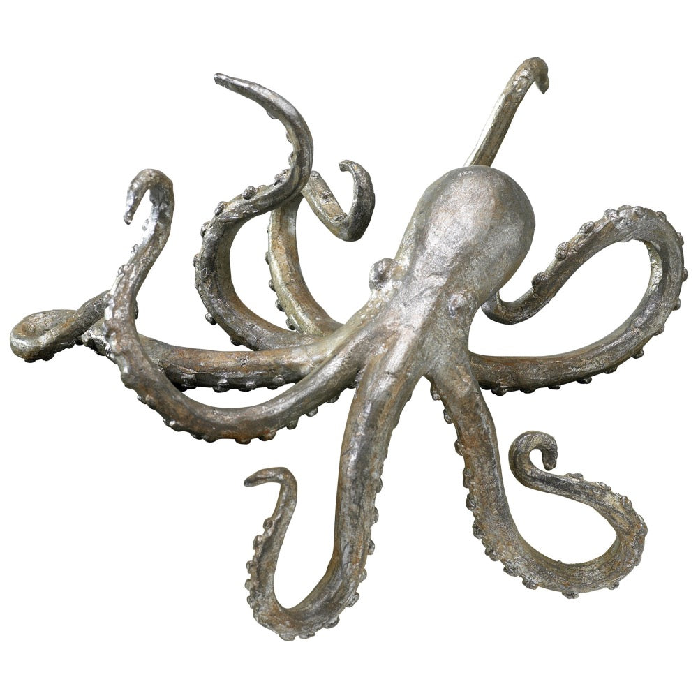 octopus pewter shelf decor cast iron 