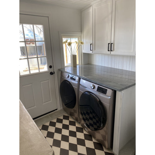 floor cloth laundry room vinyl mat